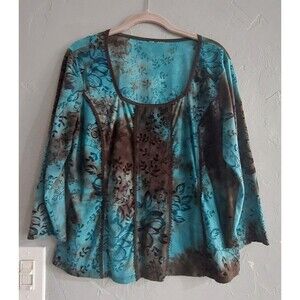 Tops Blouse Women's Dress Barn  Y2k, Size L,19 Inch Of Armp To Armp.